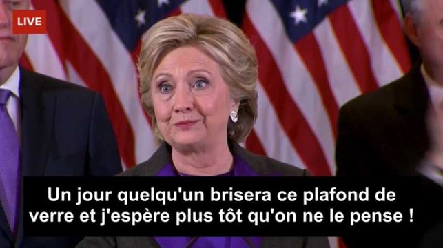 Hillary Clinton s'adresse aux femmes pour son premier discours après sa défaite