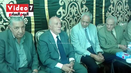 جلال إبراهيم وأحمد مرتضى منصور فى عزاء مدير الاشتراكات بالزمالك