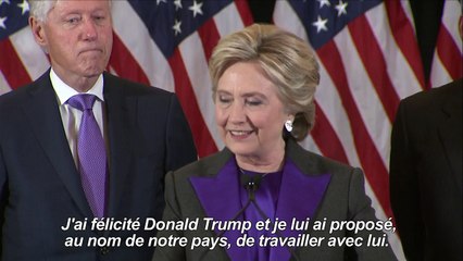 Clinton s'exprime pour la première fois après sa défaite