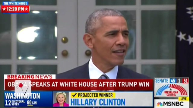 President Obama Addresses The Nation Following Clinton's Defeat