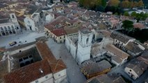 イタリア中部の町ノルチャ、上空からの最新映像