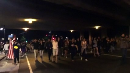 People take to the streets to protest against Trump