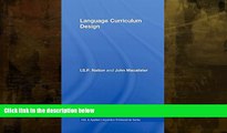 FREE PDF  Language Curriculum Design (ESL   Applied Linguistics Professional Series)  BOOK ONLINE