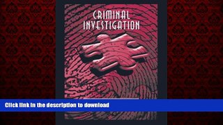Best book  Criminal Investigation: An Analytical Perspective online