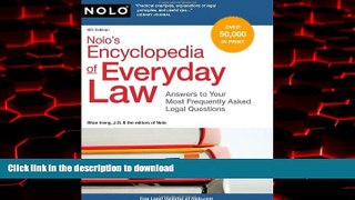 Buy book  Nolo s Encyclopedia of Everyday Law: Answers to Your Most Frequently Asked Legal