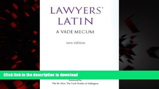 Read book  Lawyers  Latin: A Vade-Mecum online for ipad