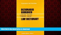 Read book  Dizionario giuridico =: Law dictionary (Italian Edition) online to buy