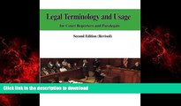 Buy book  Legal Terminology and Usage: For Court Reporters and Paralegals online to buy