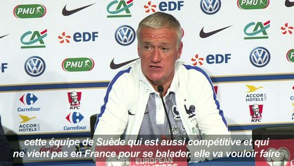 Pour Deschamps, "La Suède avec Zlatan était plus compétitive"
