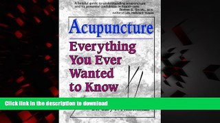 Buy book  Acupuncture: Everything You Ever Wanted to Know