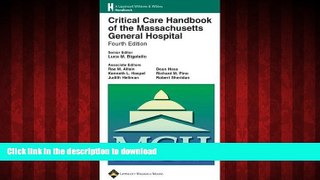 Buy books  Critical Care Handbook of the Massachusetts General Hospital: Formerly known as