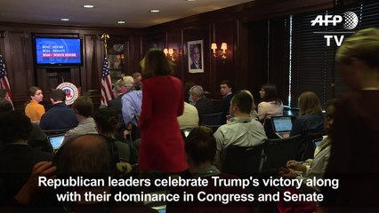 Republican leaders celebrate Trump victory, grip on US Congress