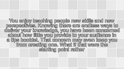 Booklet Tips - Create a Course