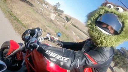 Motorcycle Riding 'Grouch' Runs Out Of Gas