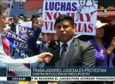 Perú: trabajadores judiciales exigen presupuesto digno