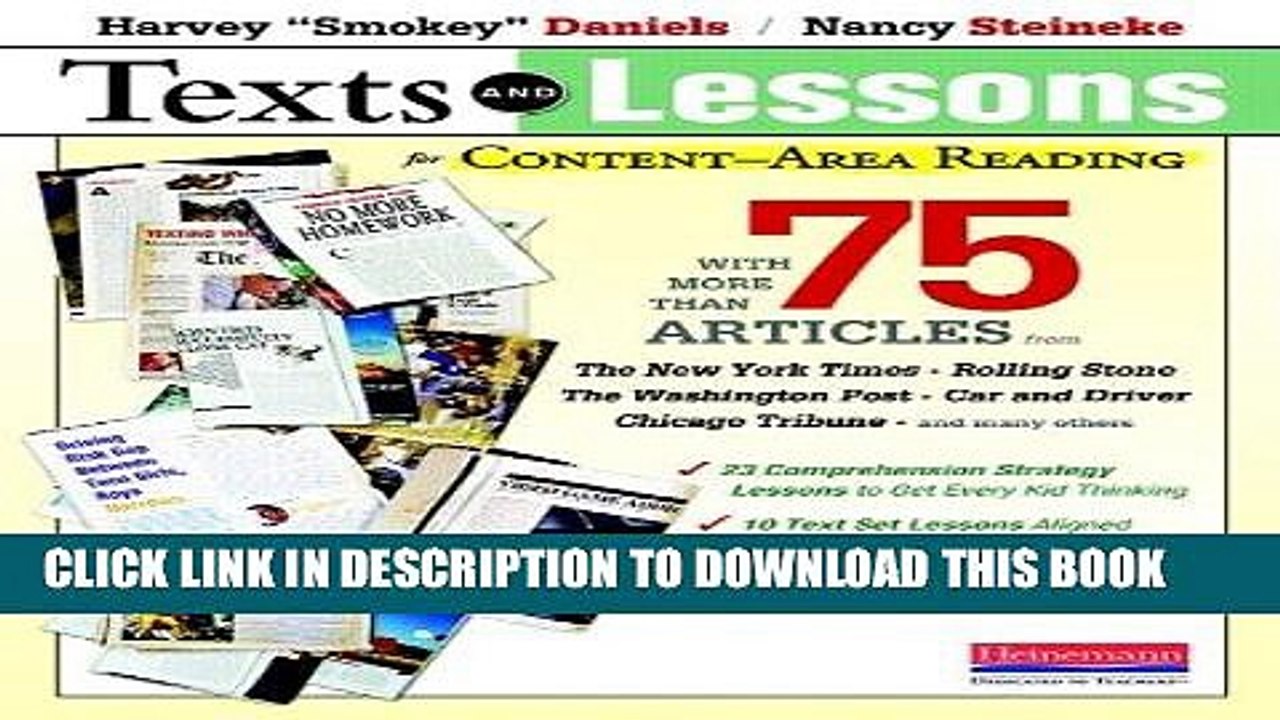 [DOWNLOAD] PDF Texts and Lessons for Content-Area Reading: With More Than 75 Articles from The New