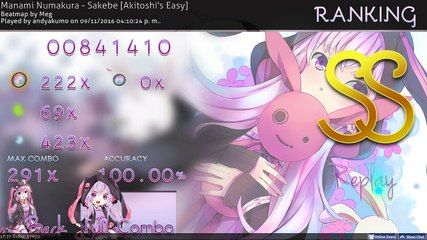[ManamiNumakura] Sakebe (TV Size) | Easy Osu! | Mahou Shoujo Ikusei Keikaku