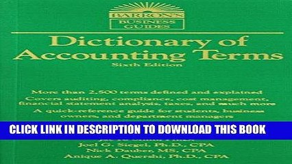 [BOOK] PDF Dictionary of Accounting Terms (Barron s Business Dictionaries) Collection BEST SELLER