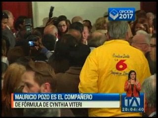 Mauricio Pozo es el compañero de fórmula de Cynthia Viteri