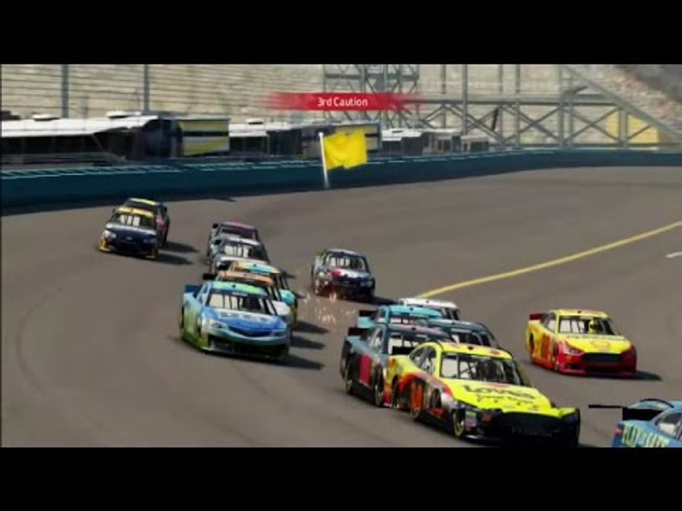 NASCAR 14 PS3 Gameplay - Career Race 3 - Phoenix 47 Laps