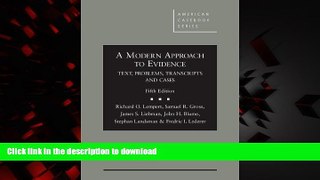 Buy book  A Modern Approach to Evidence: Text, Problems, Transcripts and Cases, 5th (American
