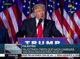 Relaciones Israel-EE.UU. no cambiarán con Trump, afirman palestinos