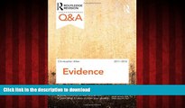 liberty book  Q A Evidence 2011-2012 (Questions and Answers) online to buy