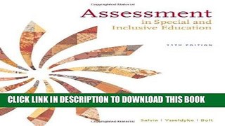 [READ] EBOOK Assessment: In Special and Inclusive Education BEST COLLECTION