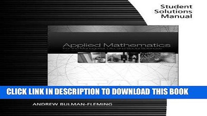 Read Now Student Solutions Manual for Tan s Applied Mathematics for the Managerial, Life, and