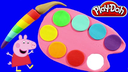 Peppa Pig & Play Doh Toys - Create rainbow paint wonderful with play dough frozen