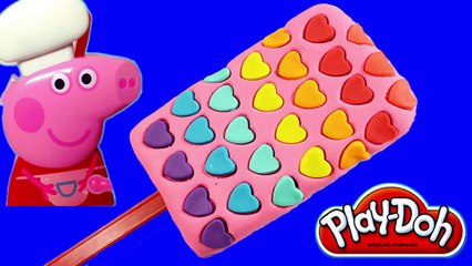 Play Doh and Peppa Pig Toys - Make heart ice-cream play doh frozen