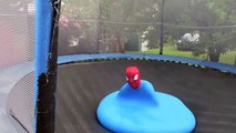 Spiderman in Giant Water Balloon Jumping and Dancing Funny Superheroes