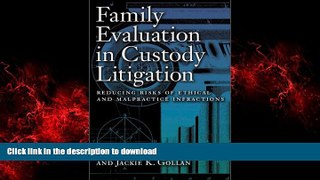 Read books  Family Evaluation in Custody Litigation: Reducing Risks of Ethical Infractions and