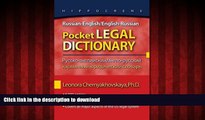 Buy book  Russian-English/English-Russian Pocket Legal Dictionary (Hippocrene Pocket Legal