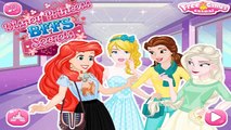 Disney Princess Elsa,Ariel,Belle and Cinderella Bffs Secrets Games Girls