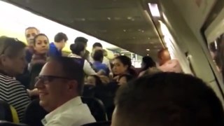 Travellers Ryanair Plane Brawl Caught On Camera