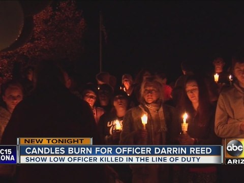 Vigil held for Show Low officer shot, killed on Election Night