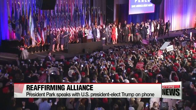 President Park speaks with U.S. president-elect Trump, allies reaffirm ties