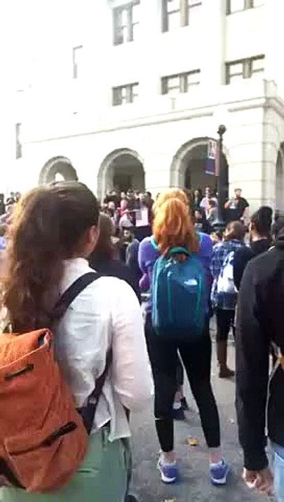 Americans doing Protest over Donald Trump's Victory