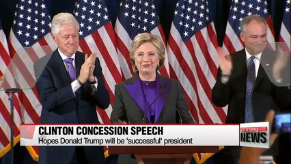 Clinton concedes defeat, hopes Trump will be 'successful' president