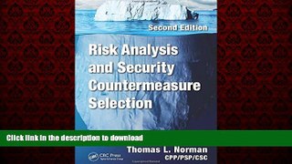 Buy book  Risk Analysis and Security Countermeasure Selection, Second Edition online to buy