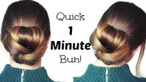 Quick and Easy 60 Second Bun Hairstyle Updo | Easy Hairstyles