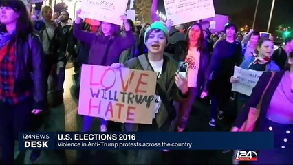 Violence in Anti-Trump protests across the country