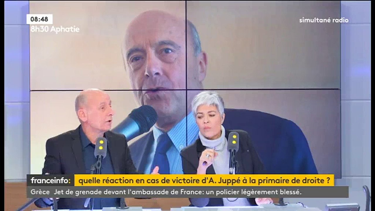 Jean-Michel Aphatie balance en direct que Nadine Morano ne soutiendra pas Alain Juppé s'il gagne la primaire