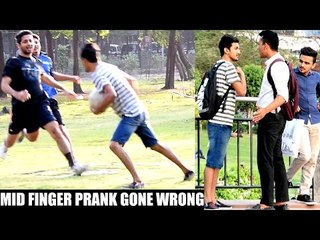 Showing Middle Finger Prank in INDIA(Gone Wrong) | AVRprankTV