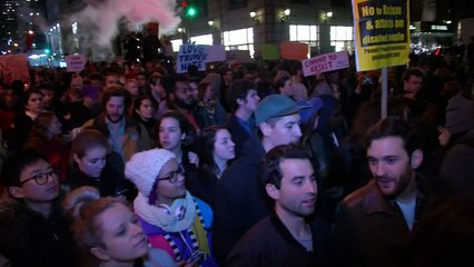 "We reject the president-elect': Trump protests erupt
