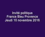 Henri Jibrayel Invité politique de France Bleu Provence 10.11.2016