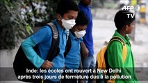 Pollution de l'air: réouvertures des écoles à New Delhi