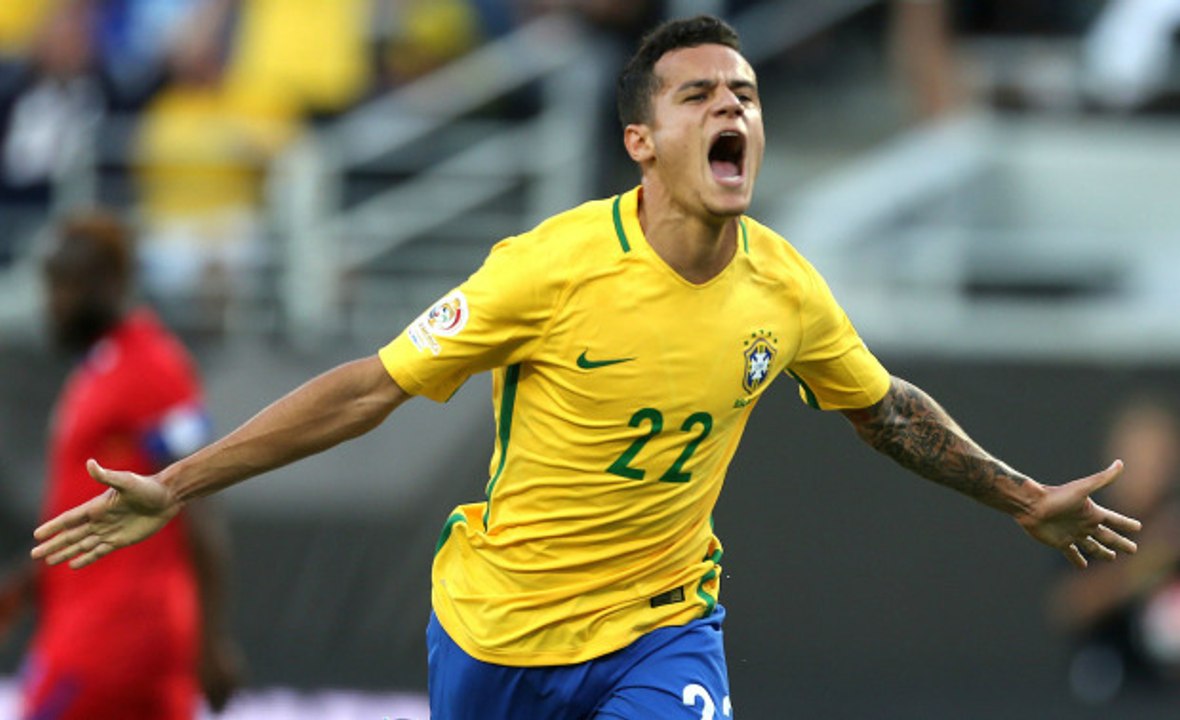 1-0 Philippe Coutinho Super Goal HD - Brazil vs Argentina  (10.11.2016) World Cup CONMEBOL Qualification