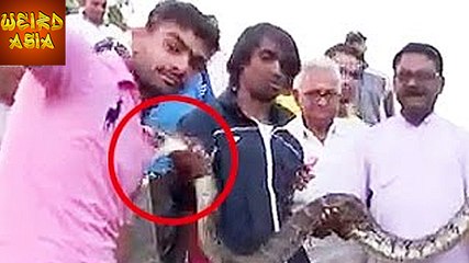 Python Bites Man While Clicking Selfie | Video | Weird Asia